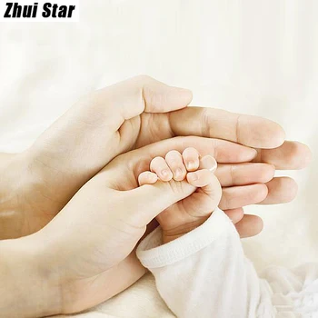 

Full Square Diamond 5D DIY Diamond Painting "Parents baby hand" Embroidery Cross Stitch Rhinestone Mosaic Painting Decor Gift