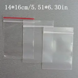 2 вида толщиной 14x16 см Самоуплотняющаяся молния Ziplock Пластик посылка Reclosable Клип Сеть Бакалея Упаковка Сумки 1000 шт