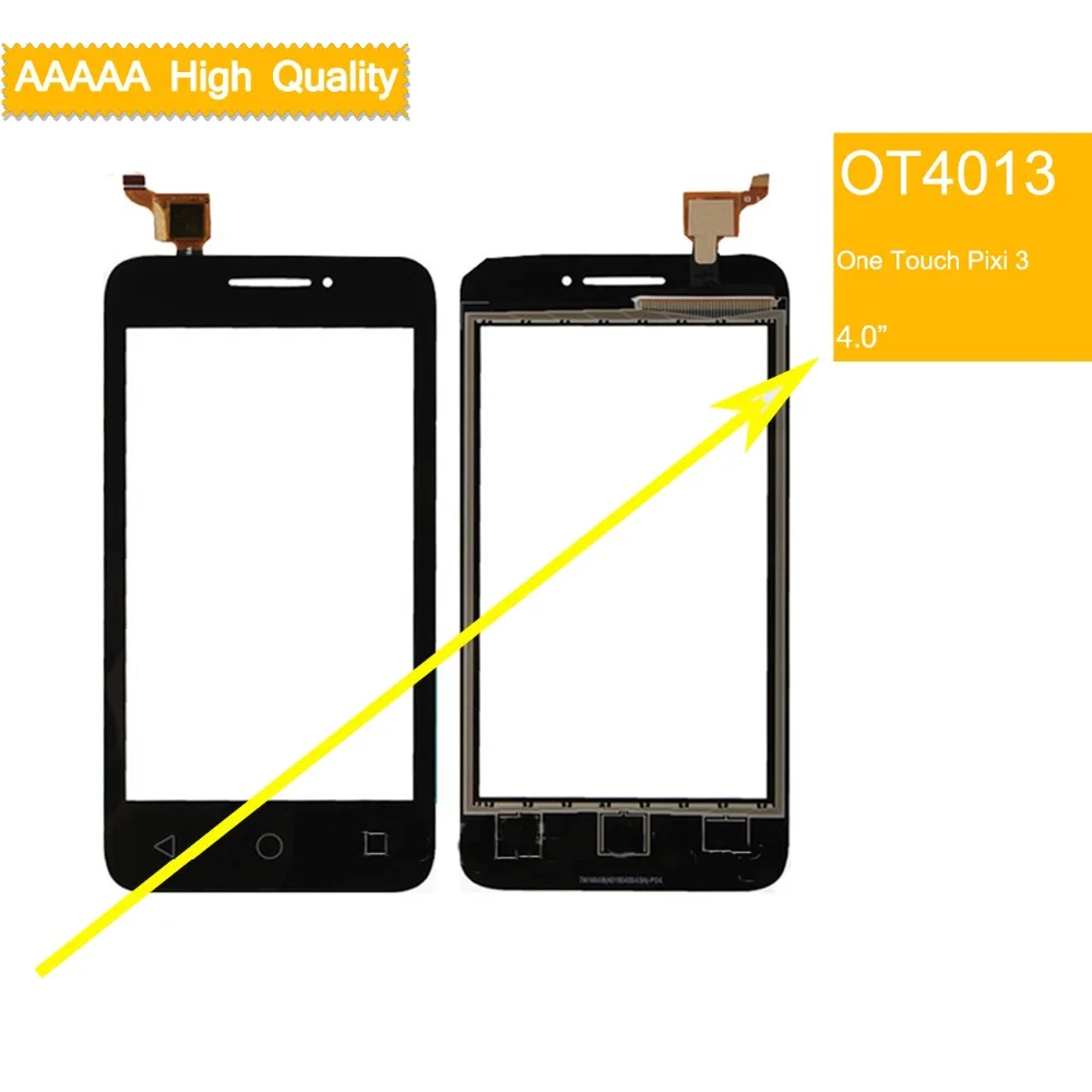 10 шт. сенсорный экран для Alcatel One touch Pixi 3 4013D 4013 OT4013 дигитайзер стекло Передняя