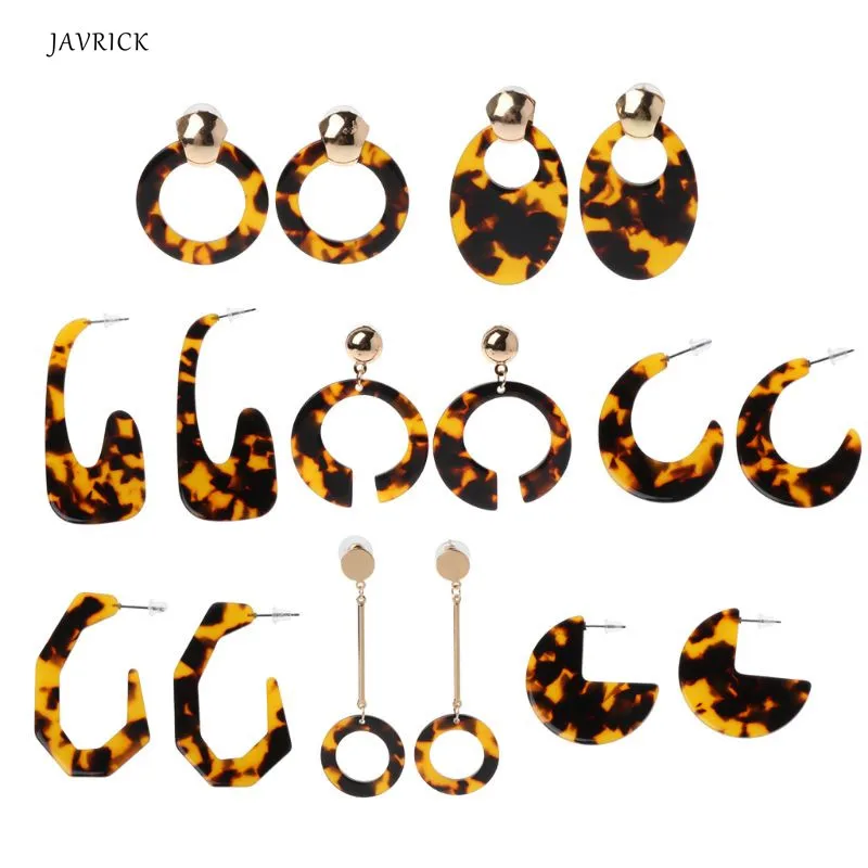 

Fashion Earrings Acrylic Marbled Leopard Irregular Geometric Earrings Tortoise Shell Jewelry