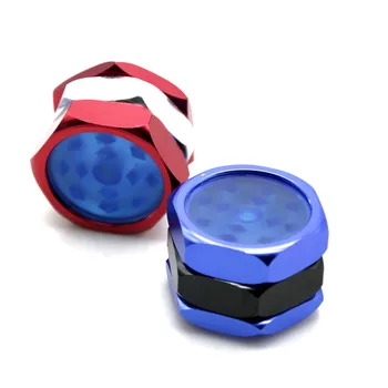 

1Pc 3Layers Creative Angle Screw Cap Herb Grinder 47mm Metal Aluminum Tobacco Crusher Hand Muller Accessory Pollen Spice Grinder