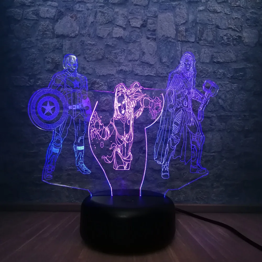 2019 с героями комиксов Марвел фигура Мстителей Капитан Америка Тор 3D смешанные
