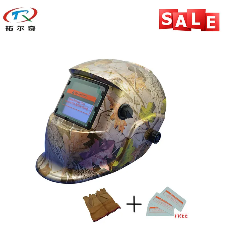 Полная печать листьев Защита от солнца Mig tig сварочный шлем лучший шлем для сварки TRQ-HD04 с 223de-yg