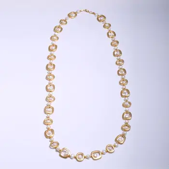 

Pearl Necklace Geometry Necklace Pearl 7-8 mm Diameter Personality Match