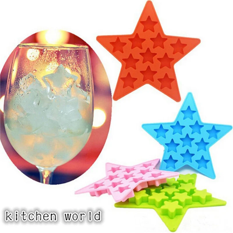11 сетки силиконовая звезда форма для льда лоток Фрукты мороженое эскимо производитель для вина кухня барная Питьевая аксессуары