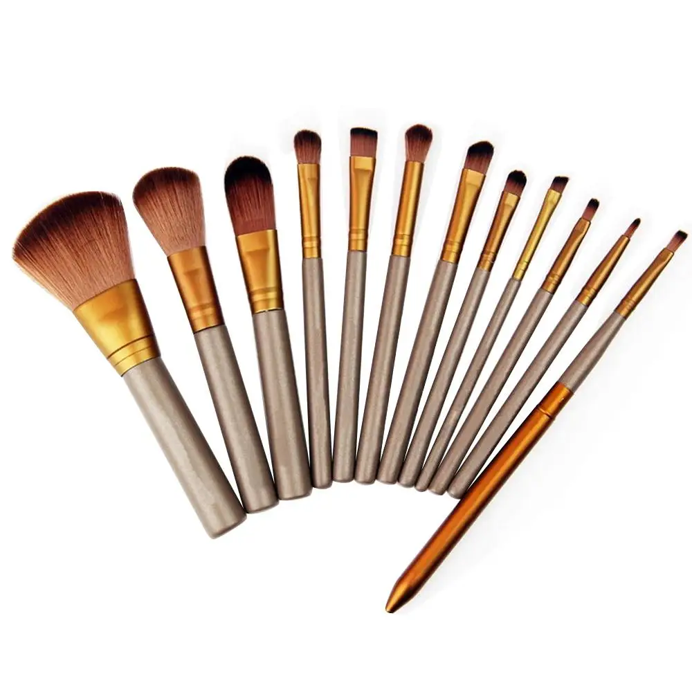 2016 HotTop sale 12 Pcs Makeup Tools Kit Cosmetic Eyeshadow Lip Foundation Concealer Brushes Set 7D2P
