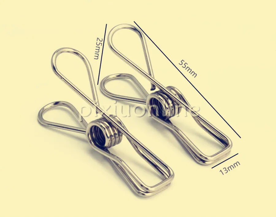 2pcs/lot DS657 Stainless Steel Clothpins Paper Clamp Office and Home Decoration Sale at a Loss lace patch bow decoration sleep camo set 2023 new hot selling fashion women s home sexy