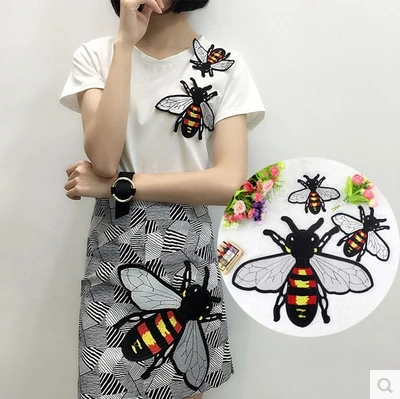 

3Pcs/lot High - quality precision embroidery bee cloth clothing sweater DIY accessories fashion patch