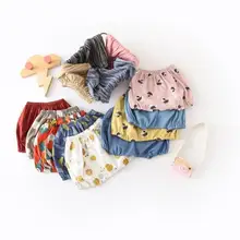 Одежда для детей хорошего качества новые летние детские шорты штаны для мальчиков и девочек, штаны с бантом, хлопковая напечатанная Тыква