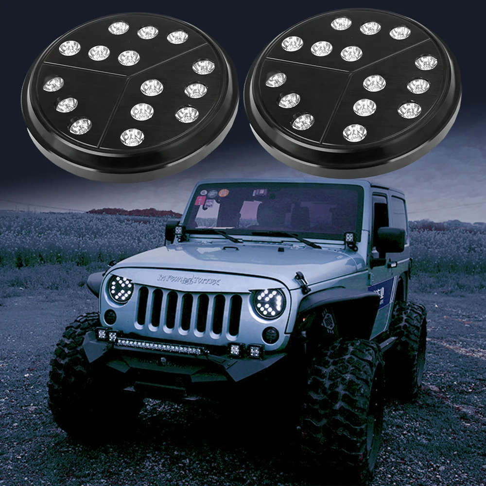 

2Pcs 80W 7 Inch Arrow Style Round Car LED Headlight Black H4 High Low Beam Led Headlamp For 97-17 Jeep Wrangler TJ JK