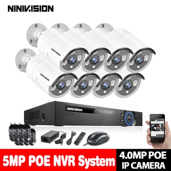 

4CH / 8CH 5MP 48V POE NVR 4.0MP 5000TVL Night Vision POE IP Camera CCTV System Plug and Play Video Surveillance Kit APP XMEye