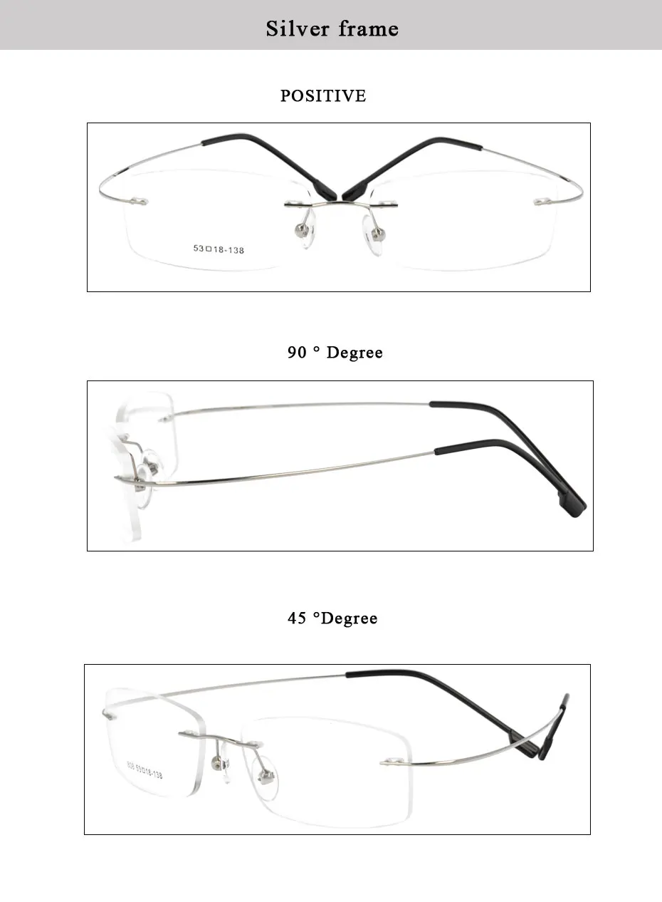SPITOIKO 1001-50 шт/лот без оправы hingless очки с титановой оправой 9 цветов выбрать от близорукости, по рецепту очки