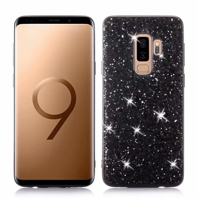 Для samsung Galaxy S10 S9 S8 Plus S7 Edge чехол силиконовый Блестящий со стразами и пайетками Мягкий ТПУ чехол Fundas для Note 8 9 10 Plus