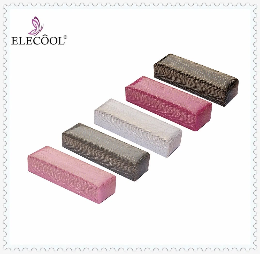 ELECOOL, 5 цветов, подушка для дизайна ногтей, Кожаная подставка для ногтей, пудра для ногтей, держатель лака для ногтей, ручная Подушка, Handhalter, Reposa, braos, Manicura