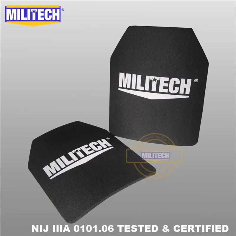 MILITECH 10x12 дюймов ультра-светильник UHMWPE NIJ уровень IIIA 3A баллистическая панель пуленепробиваемый рюкзак PE пластина с тестовым видео