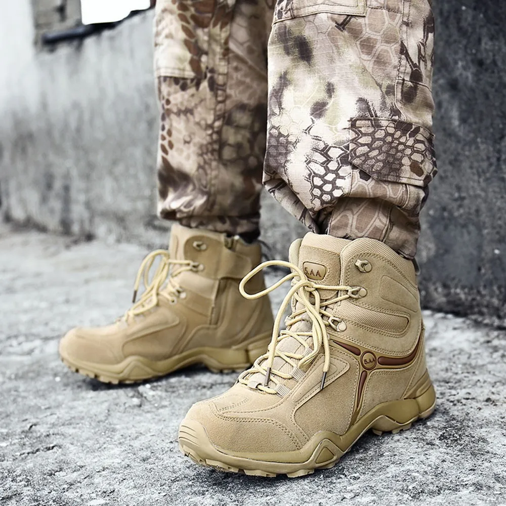 SAGACE/мужские качественные брендовые военные ботинки; Тактические армейские ботинки для пустыни; Рабочая обувь; кожаные Нескользящие ботинки; мужские кроссовки;