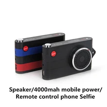 DOITOP Bluetooth Wireless Speaker Portable Camera Type Audio Subwoofer Music Player Speaker + Power bank + Remote Control Selfie