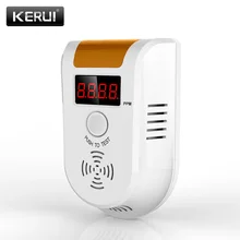 EU Plug KERUI GD11 Digital LED Display Combustible Gas Detector Alarm Independent font b Home b