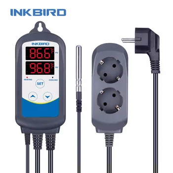 

Inkbird 12 Periods Timer Stage ITC-310T-B EU Plug Digital Heating & Cooling Temperature Controller For Home Brewing Greenhouse