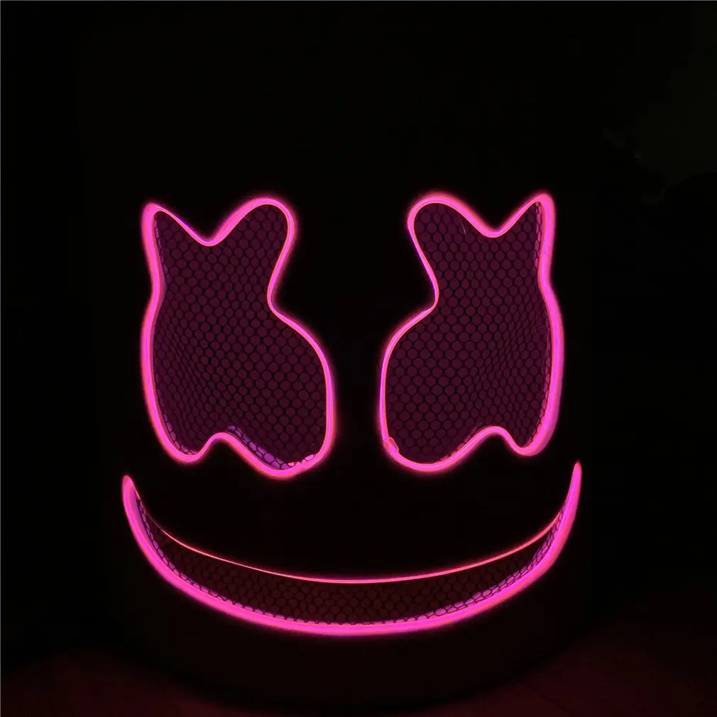 Украшение «сделай сам» DJ Зефир EL провода шлем с led подсветкой маска для косплея на Хеллоуин маска полный уход за кожей лица Косплэй опора для Хэллоуина бара маски - Цвет: 9