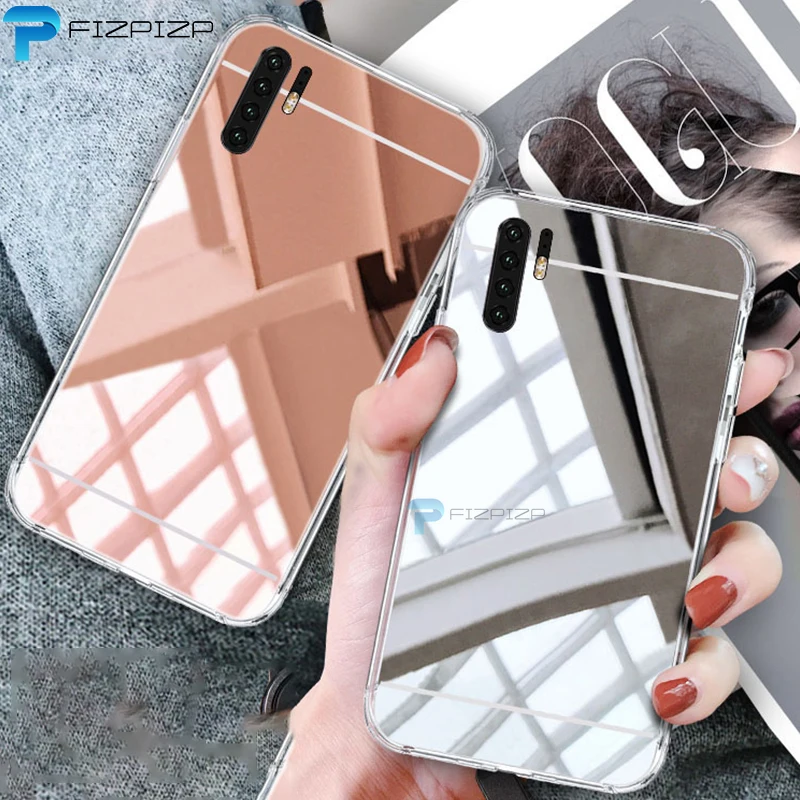 

Luxury Shiny Cover Soft TPU Case For Huawei P30 Lite P20 Pro P Smart 2019 New P Smart 2018 Rubber Silicone Mirror Makeup COVER