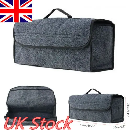 Британский классический серый большой Противоскользящий Автомобильный багажник органайзер для хранения чехол Портативный модный держатель сумки
