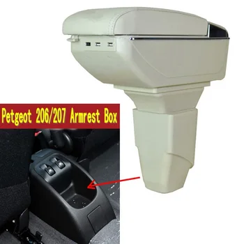

Car Armrest For Peugeot 206 206+ 207 Compact 2009-2012 Centre Arm Rest PU Leather Center Console Storage Box Tray Cup Holder