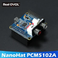 RealQvol Friendlyarm NanoHat PCM5102A, совместимый с NanoPi NEO/NEO Air, DAC аудио чип и NS' низкий уровень шума, частота дискретизации 384 кГц