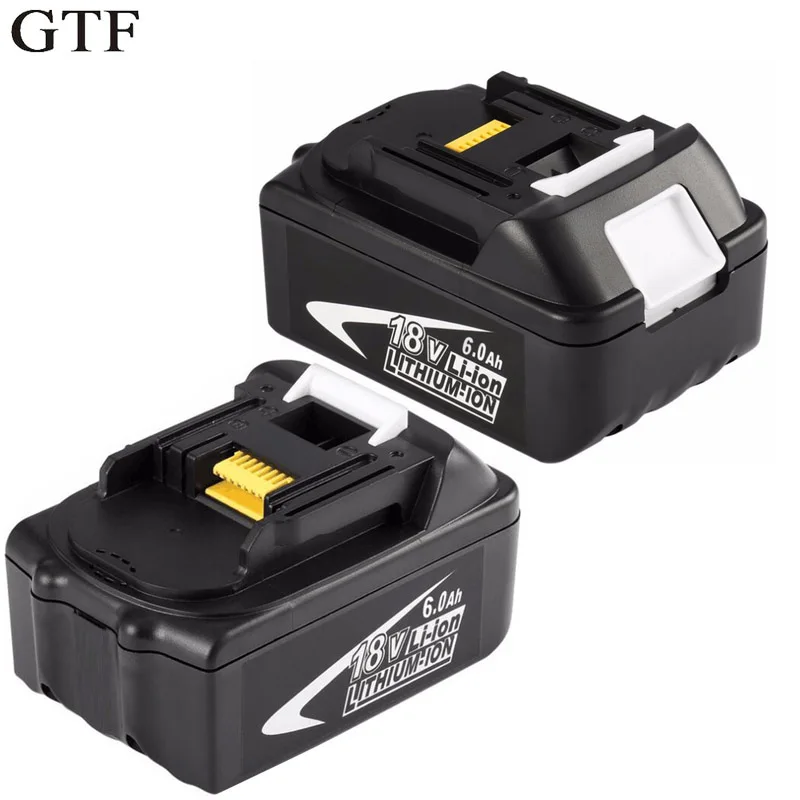 

GTF 18V 6000Mah Cordless Power Tool Battery for Makita 194309 BL1815 BL1830 BL1840 BL1860 Replacement Li-ion Battery Accumulator