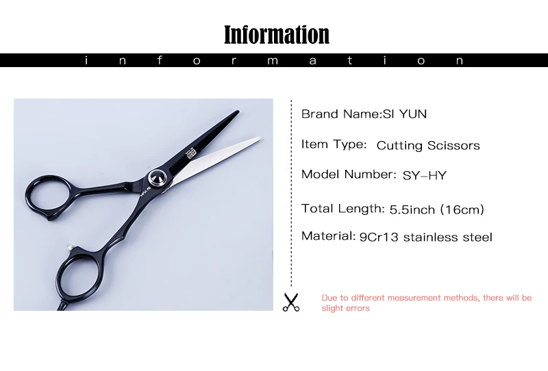 Si Yun ножницы 5,5 дюйма(16,00 см) Длина RO55 Модель набора Tesoura модель профессиональные ножницы для волос Уход Инструменты для укладки Прямая поставка
