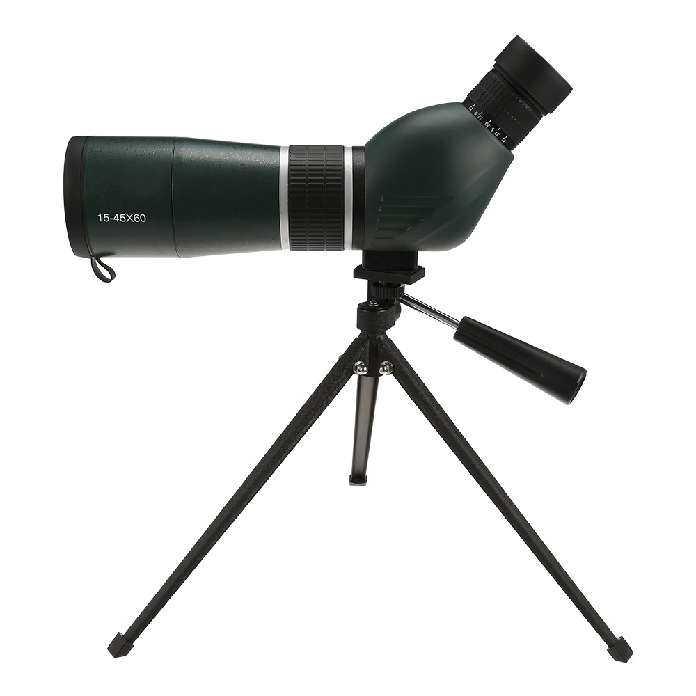 15-45X60 ملليمتر HD أحادي تلسكوب في الهواء الطلق التخييم عالية الطاقة تلسكوب المدمجة الإكتشاف نطاق الطيور ووتش مع ترايبود جبل