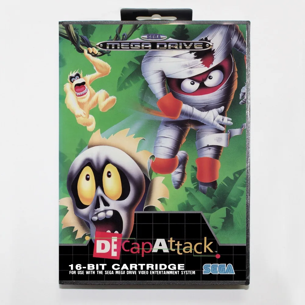 16 bit Sega MD game Cartridge with Retail box DeCapAttack game card for ...
