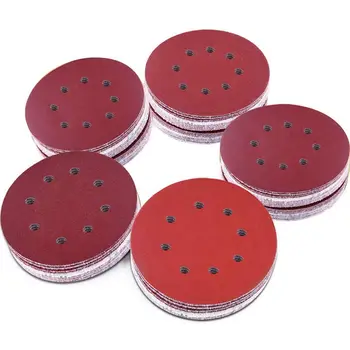 

100 Pieces 8 Holes Sanding Discs, 5 Inch Hook And Loop 1000/1200/ 1500/2000/ 3000 Grit Sandpaper Assortment For Random Orbital