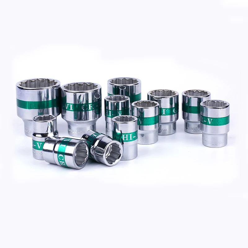 

1pcs 3/4"(19mm) Heavy 12 Tooth Socket Wrench Head Universal CR-V Chrome Plated Inner Hexagon Spanner Allen Head Auto Repair Tool
