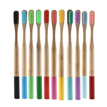 2 шт./лот 17 цветов оригинальная бамбуковая зубная щетка дизайн экологически чистое окружение ручка мягкая щетина для взрослых уход за полостью рта зубная щетка es