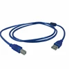 Cable de impresora USB 2,0 tipo A macho A tipo B, de alta velocidad doble blindaje, transparente, azul ► Foto 2/3