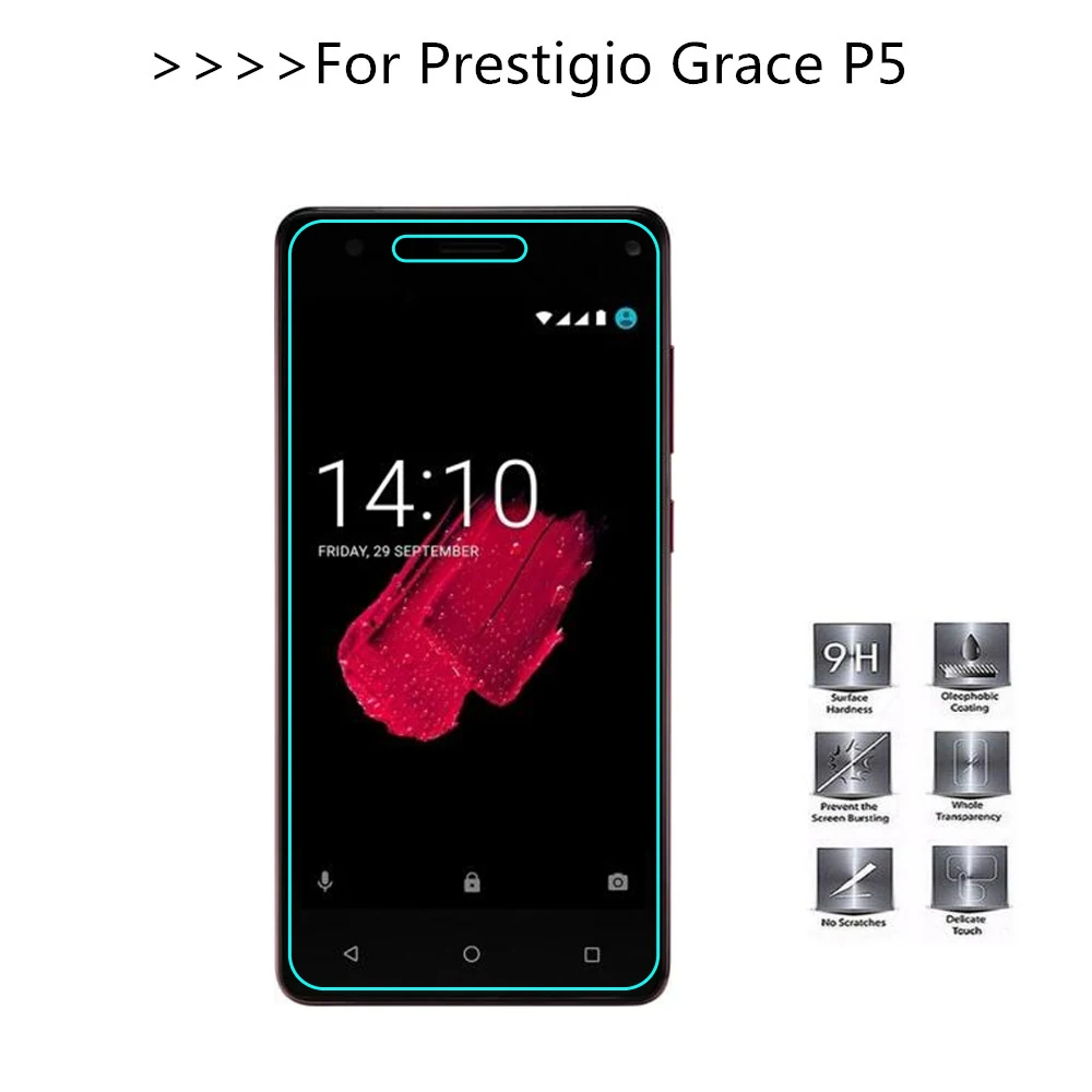 

For Prestigio Grace P5 Front Tempered Glass Screen Protector 2.5 9h Safety Protective Film For Psp 5515 on P 5 PSP5515