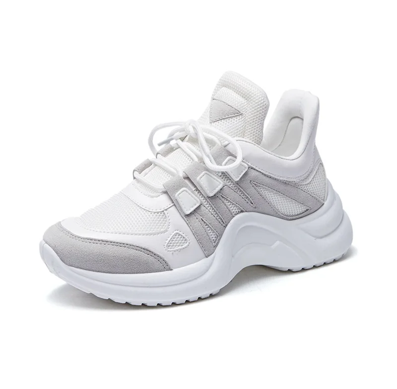 

Women Sneakers New Fashion Women Casual Shoes Trends Ins Female White pink Flats platform Spring Summer Lace Up Size 35-40