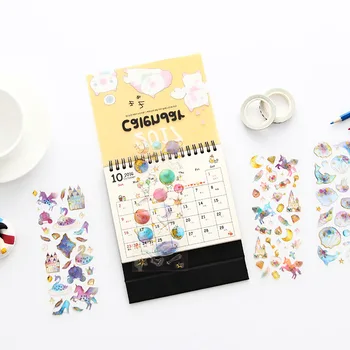 

1pc Romantic Crystal unicorn Cartoon Stickers Diary Sticker Scrapbook Decoration PVC Stationery Stickers