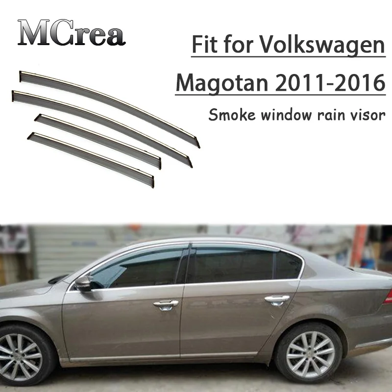 MCrea 4 шт. автомобильный козырек-отражатель от солнца и дождя для Volkswagen VW Magotan 2011 2012 2013 аксессуары