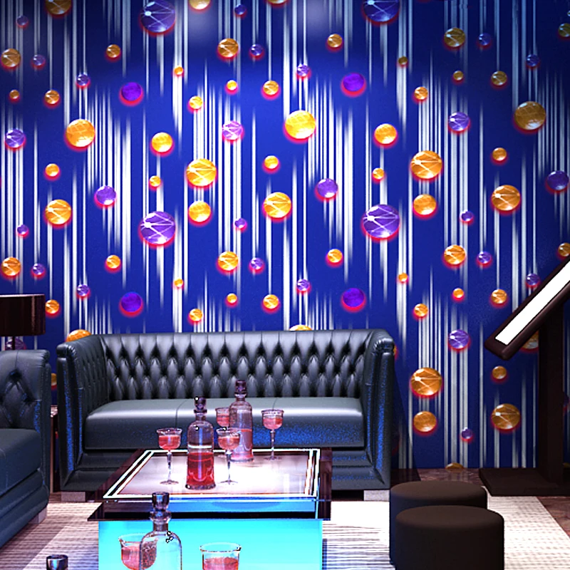 

New Modern fashion wallpaper 3d reflective flash karaoke wall cloth theme hotel background wall corridor bar wall paper coffee