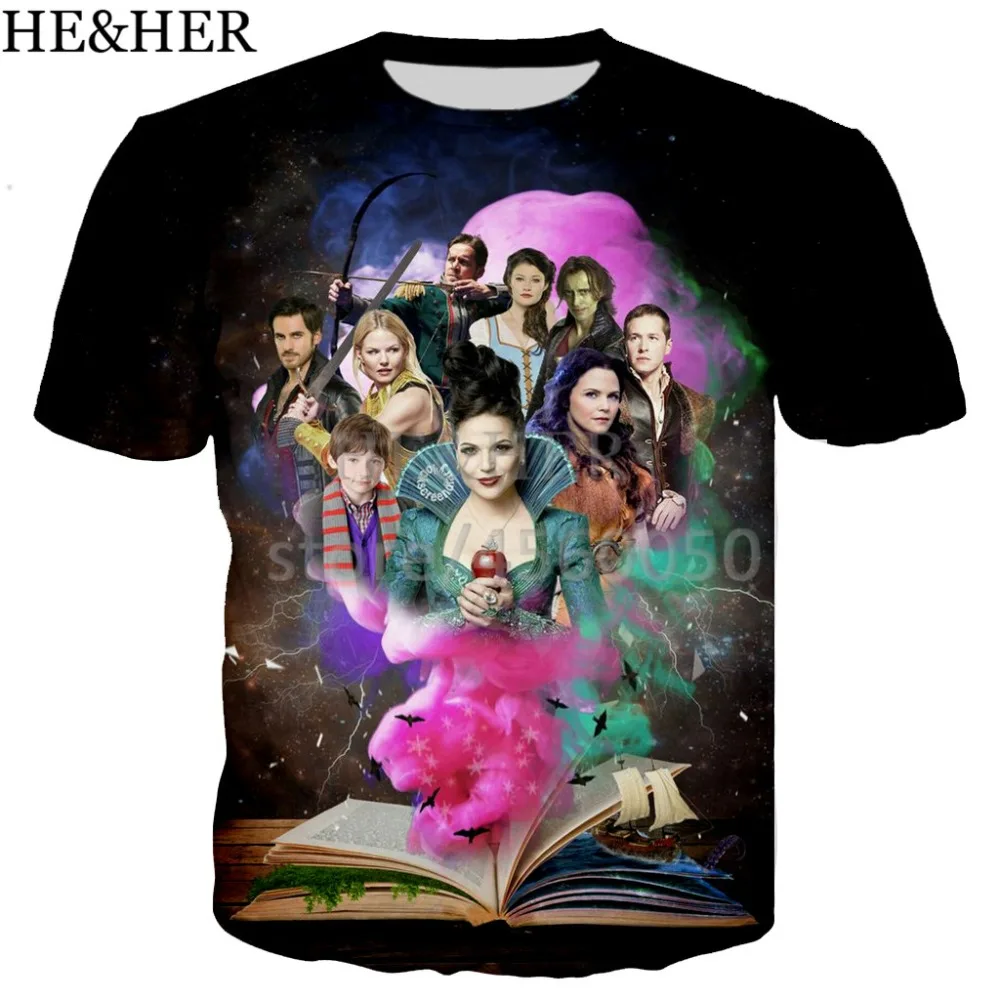 

Newest Movie Once Upon A time 3D printed men tshirts funny fashion summer shirts cool shirt for men women unisex casual top