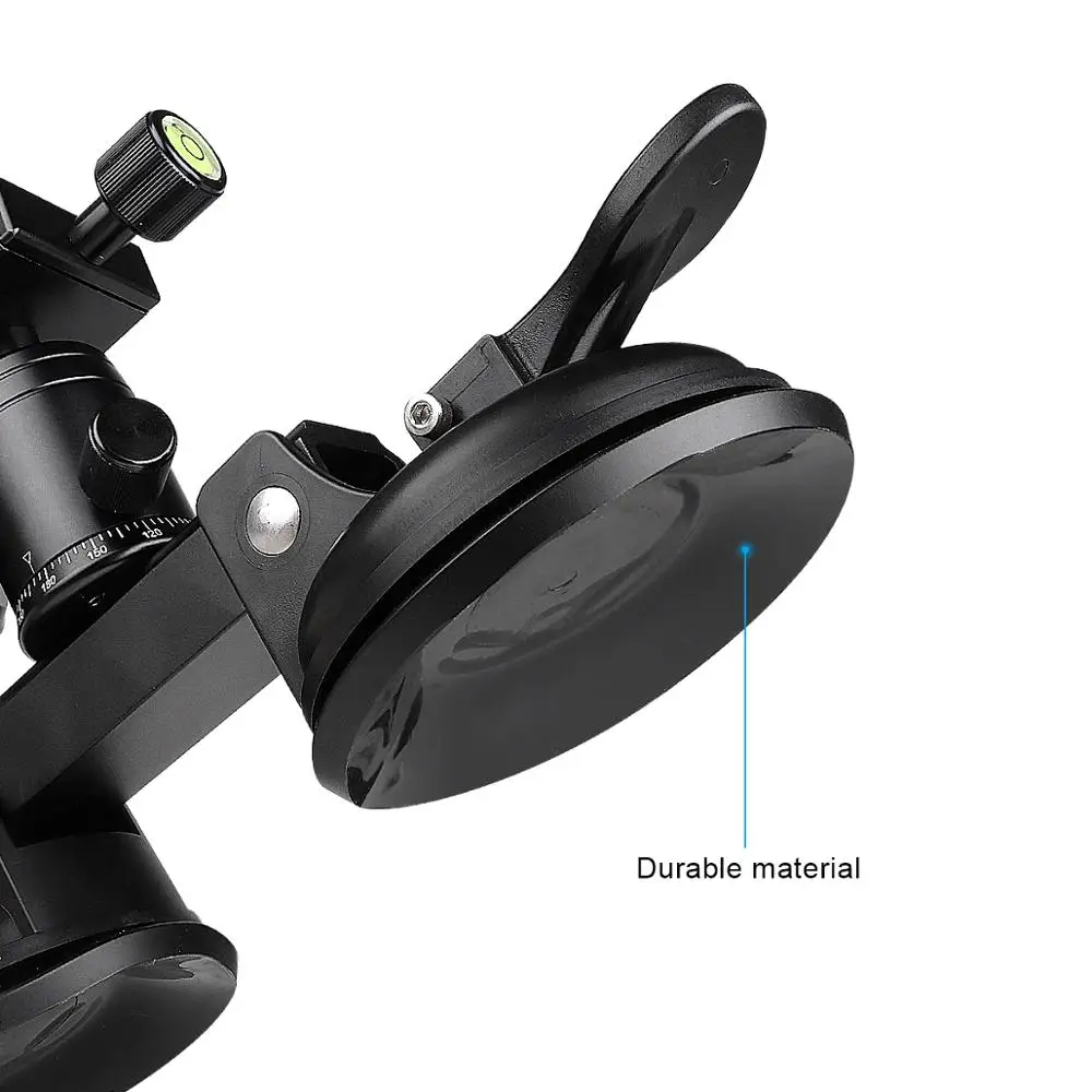 Double Vacuum Suction Cup Heavy Duty Camera Holder Mount for Canon Nikon Sony DSLR Camcorder Windshield Car Roof Top Filming