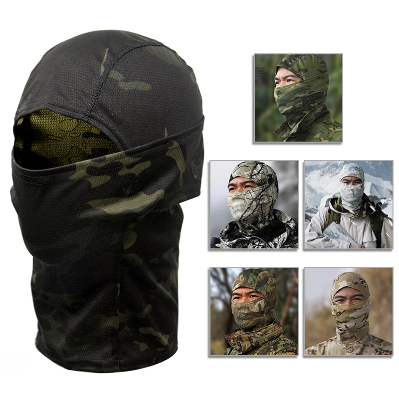 

Hunting Camouflage Balaclava Full Face Mask Wargame Cycling Motorcycle Paintball Army Military Helmet Liner Tactical Airsoft Cap