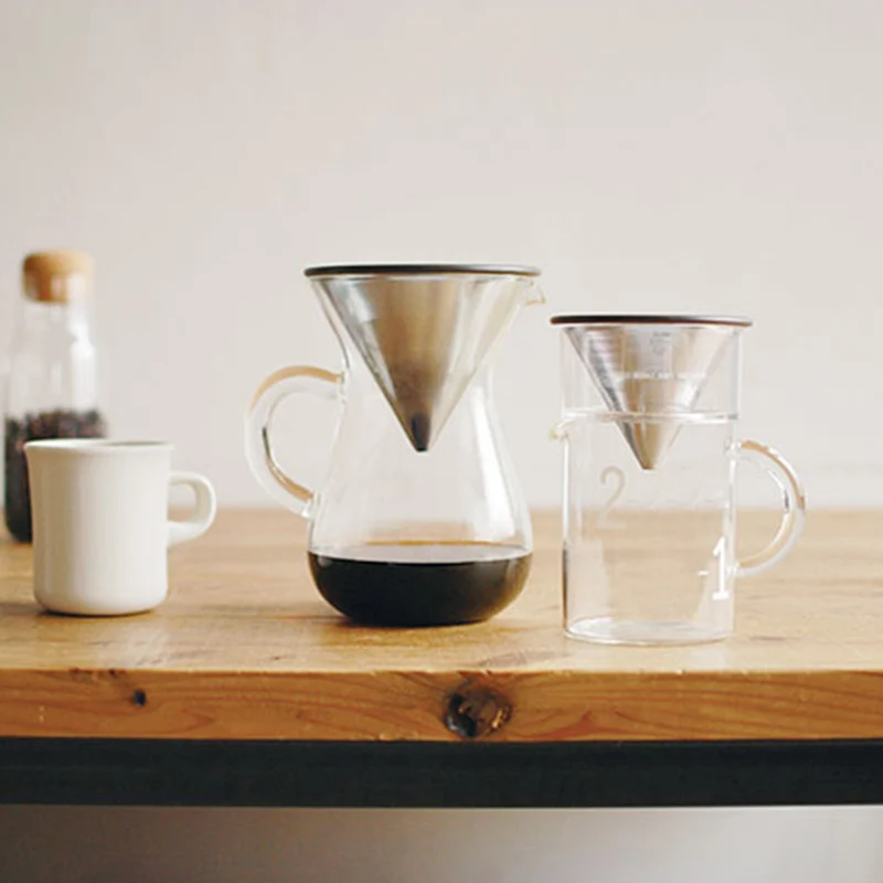 

Stainless Steel Pour Over Coffee Filter Reusable Paperless Cone Dripper for Coffee Maker can CSV