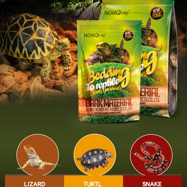 250g/650g Reptile Lizard Turtle Snake Accessory Bedding Material Pine Tree Bark Granules 6