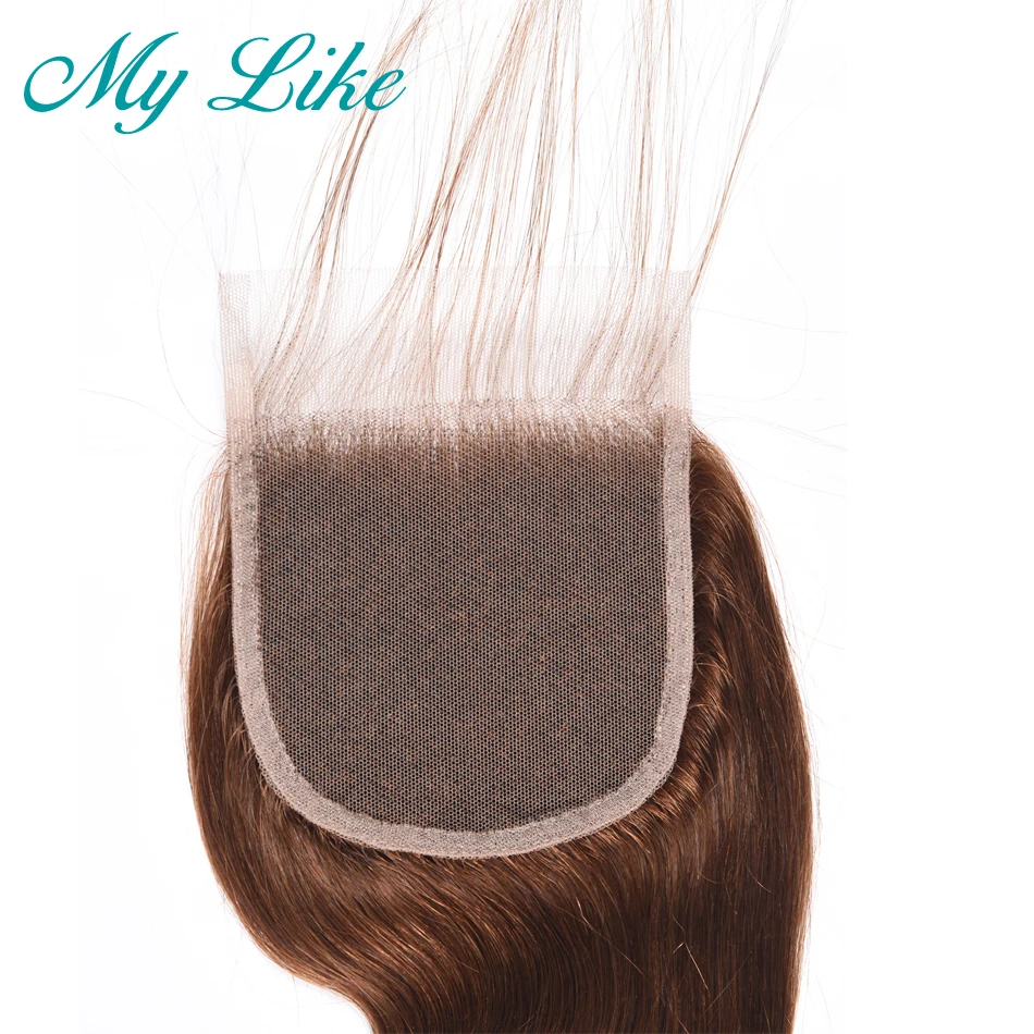 My Like Indian Body Wave Hair Weave 3 Bundles with Closure Non-remy Hair Extension Color 4 Brown Human Hair Bundles with Closure My Like Indian Body Wave Hair Weave 3 Bundles with Closure Non-remy Hair Extension Color 4 Brown Human Hair Bundles with Closure
