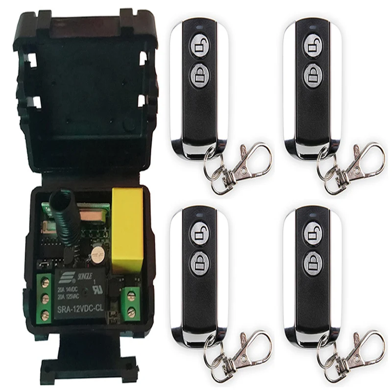 Newest Mini Size AC 220V 1CH 10A RF Wireless Remote Control Switch System Receiver+metal Transmitter Garage Doors shutters | Обустройство
