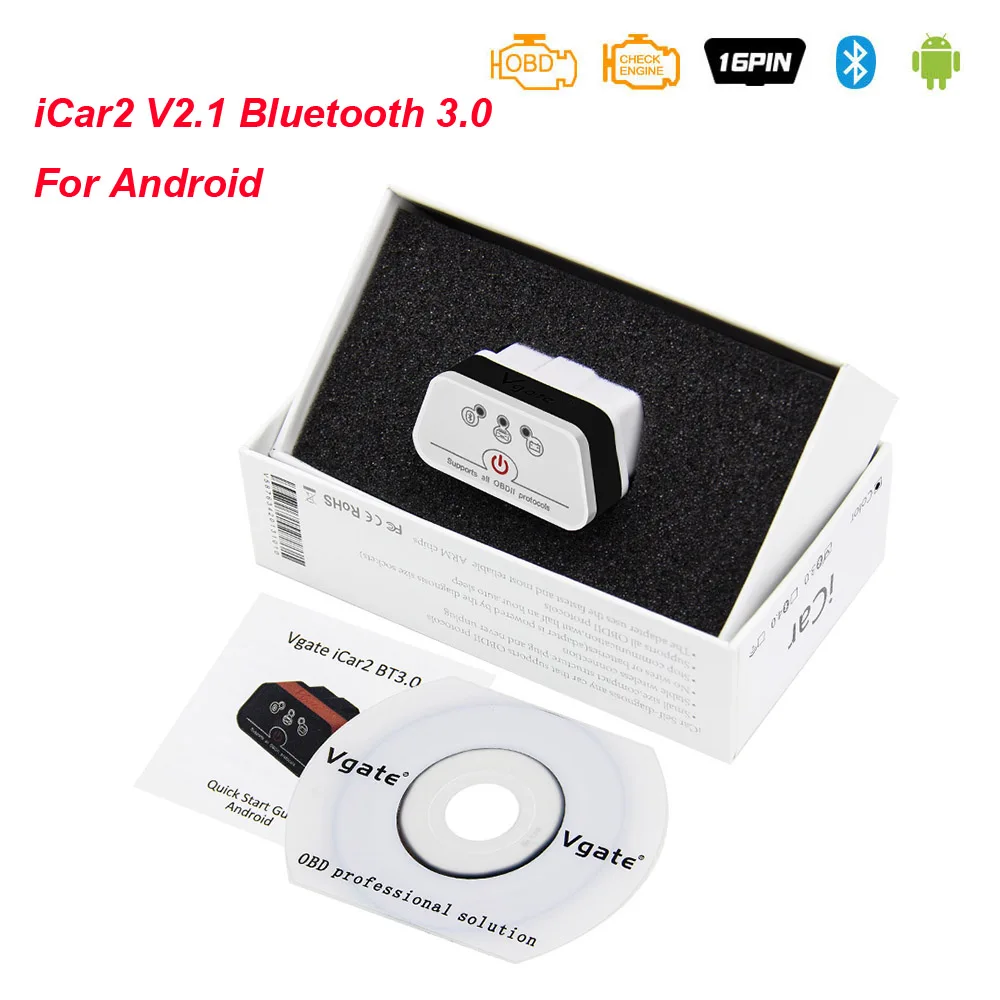 Vgate iCar2 ELM 327 V2.1 OBD2 Bluetooth wifi сканер iCar 2 elm327 V2.1 Wi-Fi OBD OBD2 автомобильный диагностический автоматический инструмент PK ELM 327 V1.5 - Цвет: Bluetooth 3.0