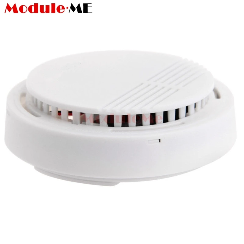 

White Home Security Standalone Smoke Detector Fire Alarm Photoelectric Sensor